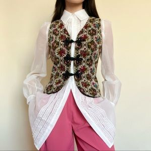 Vintage 60’s Floral Embroidered Vest